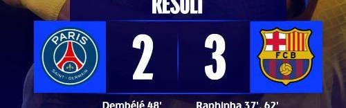 博鱼官网-【欧冠】拉菲双响滕森头球制胜，巴萨3比2客胜巴黎